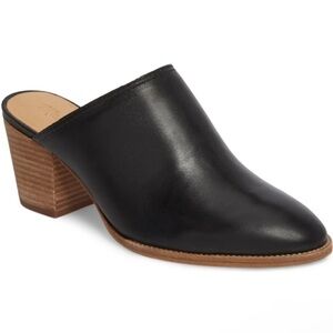 Madewell Black Leather Mules